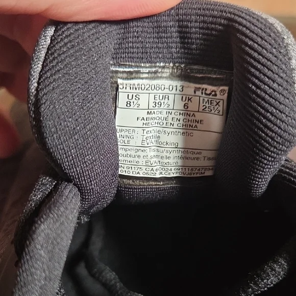 Fila Women's Black and Gray Athletic Shoes - Picture 7 of 8